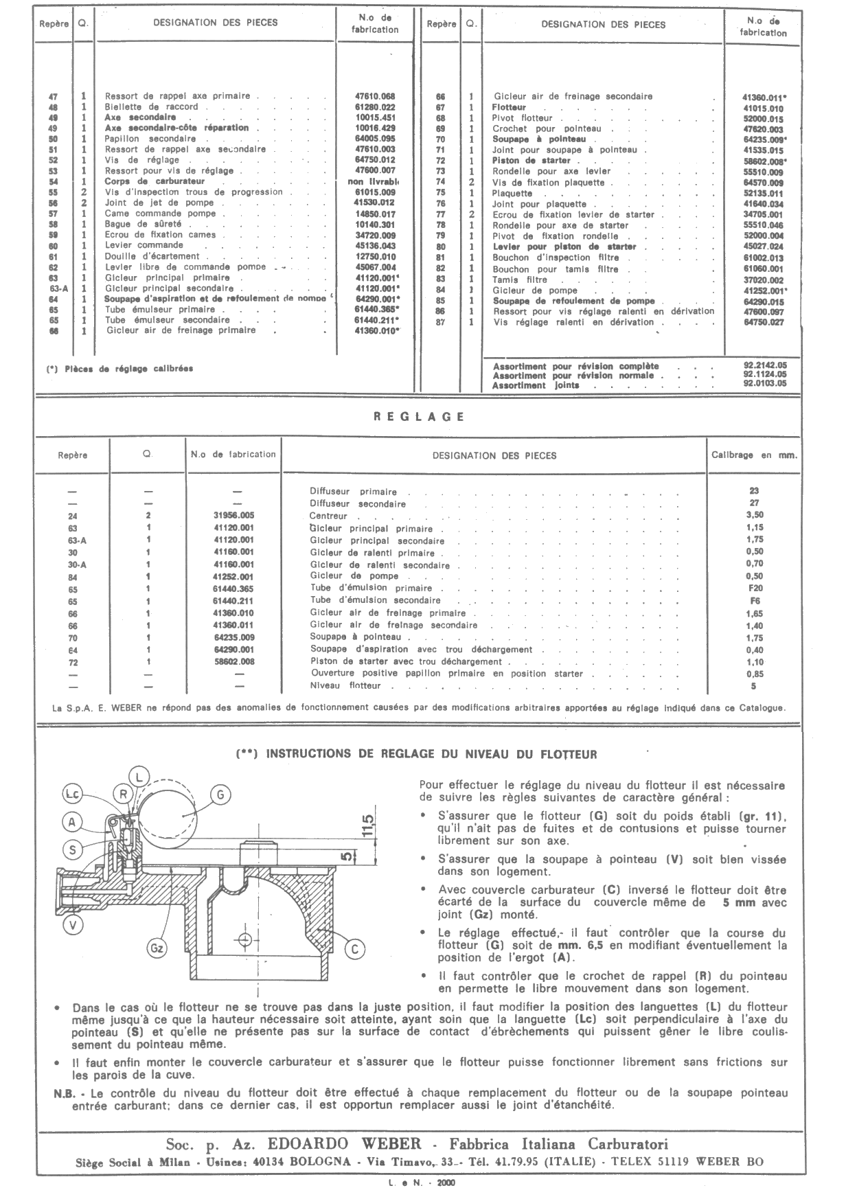 réservoir d'essence, Citroën DS carbu, 2 raccords, pièce neuve. Attention:  le tube d'aspiration en Rilsan ref 32346 d